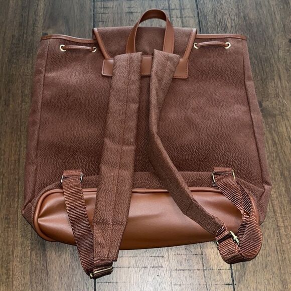 Lagerfeld Pebbled Faux Leather Backpack Parfum International Vintage - Picture 3 of 5